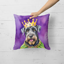 Load image into Gallery viewer, Giant Schnauzer King of Mardi Gras Throw Pillow