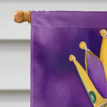 Load image into Gallery viewer, Golden Retriever King of Mardi Gras House Flag