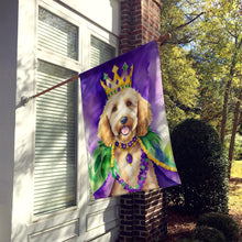 Load image into Gallery viewer, Goldendoodle King of Mardi Gras House Flag