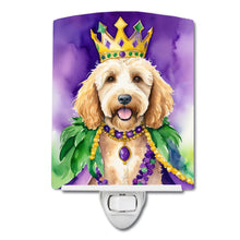Load image into Gallery viewer, Goldendoodle King of Mardi Gras Ceramic Night Light