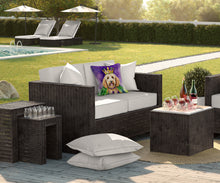 Load image into Gallery viewer, Goldendoodle King of Mardi Gras Throw Pillow