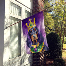 Load image into Gallery viewer, Gordon Setter King of Mardi Gras House Flag
