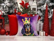 Load image into Gallery viewer, Gordon Setter King of Mardi Gras Throw Pillow - 14x14 Decorative Pillow – Art for Your Home &amp; Patio