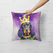 Load image into Gallery viewer, Gordon Setter King of Mardi Gras Throw Pillow