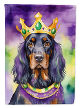 Load image into Gallery viewer, Gordon Setter King of Mardi Gras House Flag