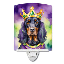 Load image into Gallery viewer, Gordon Setter King of Mardi Gras Ceramic Night Light