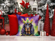 Load image into Gallery viewer, Gordon Setter King of Mardi Gras Throw Pillow