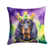 Load image into Gallery viewer, Gordon Setter King of Mardi Gras Throw Pillow