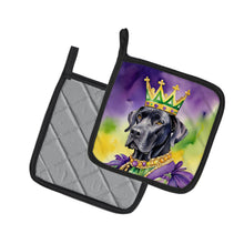 Load image into Gallery viewer, Great Dane King of Mardi Gras Pot Holders - Set of 2 Decorative Kitchen Helpers | Made in the USA