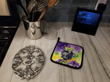 Load image into Gallery viewer, Great Dane King of Mardi Gras Pot Holders - Set of 2 Decorative Kitchen Helpers | Made in the USA