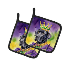 Load image into Gallery viewer, Great Dane King of Mardi Gras Pot Holders - Set of 2 Decorative Kitchen Helpers | Made in the USA