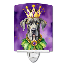 Load image into Gallery viewer, Great Dane King of Mardi Gras Ceramic Night Light