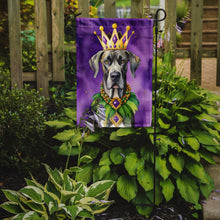 Load image into Gallery viewer, Great Dane King of Mardi Gras Garden Flag - Vibrant Dog-Themed Yard Decor by Caroline's Treasures
