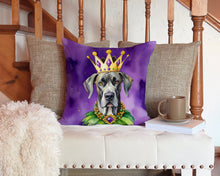 Load image into Gallery viewer, Great Dane King of Mardi Gras Throw Pillow - 14x14 Decorative Pillow – Art for Your Home &amp; Patio