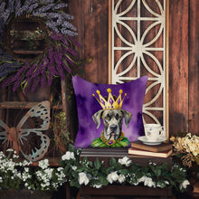 Load image into Gallery viewer, Great Dane King of Mardi Gras Throw Pillow - 14x14 Decorative Pillow – Art for Your Home &amp; Patio