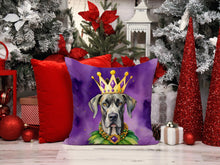 Load image into Gallery viewer, Great Dane King of Mardi Gras Throw Pillow - 14x14 Decorative Pillow – Art for Your Home &amp; Patio