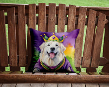 Load image into Gallery viewer, Great Pyrenees King of Mardi Gras Throw Pillow - 14x14 Decorative Pillow – Art for Your Home &amp; Patio