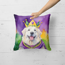 Load image into Gallery viewer, Great Pyrenees King of Mardi Gras Throw Pillow