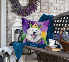 Load image into Gallery viewer, Great Pyrenees King of Mardi Gras Throw Pillow