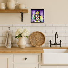 Load image into Gallery viewer, Greater Swiss Mountain Dog King of Mardi Gras Framed Metal Print