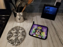 Load image into Gallery viewer, Greater Swiss Mountain Dog King of Mardi Gras Pot Holders - Set of 2 Decorative Kitchen Helpers | Made in the USA