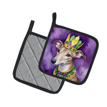 Load image into Gallery viewer, Greyhound King of Mardi Gras Pot Holders - Set of 2 Decorative Kitchen Helpers | Made in the USA