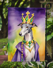 Load image into Gallery viewer, Greyhound King of Mardi Gras Garden Flag - Vibrant Dog-Themed Yard Decor by Caroline's Treasures