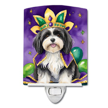 Load image into Gallery viewer, Havanese King of Mardi Gras Ceramic Night Light