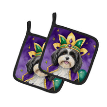Load image into Gallery viewer, Havanese King of Mardi Gras Pot Holders - Set of 2 Decorative Kitchen Helpers | Made in the USA
