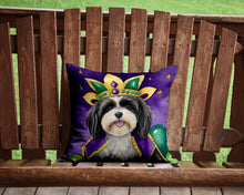 Load image into Gallery viewer, Havanese King of Mardi Gras Throw Pillow - 14x14 Decorative Pillow – Art for Your Home &amp; Patio