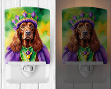 Load image into Gallery viewer, Irish Setter King of Mardi Gras Ceramic Night Light