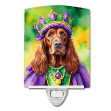 Load image into Gallery viewer, Irish Setter King of Mardi Gras Ceramic Night Light