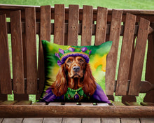 Load image into Gallery viewer, Irish Setter King of Mardi Gras Throw Pillow - 14x14 Decorative Pillow – Art for Your Home &amp; Patio