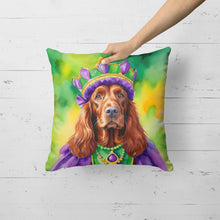 Load image into Gallery viewer, Irish Setter King of Mardi Gras Throw Pillow