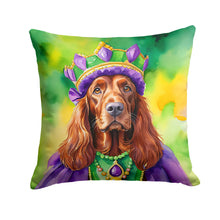 Load image into Gallery viewer, Irish Setter King of Mardi Gras Throw Pillow