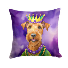 Load image into Gallery viewer, Irish Terrier King of Mardi Gras Throw Pillow