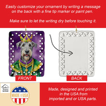Load image into Gallery viewer, Irish Wolfhound King of Mardi Gras Porcelain Ornament