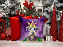 Load image into Gallery viewer, Irish Wolfhound King of Mardi Gras Throw Pillow