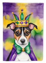 Load image into Gallery viewer, Jack Russell Terrier King of Mardi Gras House Flag