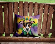 Load image into Gallery viewer, Jack Russell Terrier King of Mardi Gras Throw Pillow - 14x14 Decorative Pillow – Art for Your Home &amp; Patio