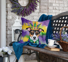 Load image into Gallery viewer, Jack Russell Terrier King of Mardi Gras Throw Pillow