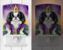 Load image into Gallery viewer, Japanese Chin King of Mardi Gras Ceramic Night Light