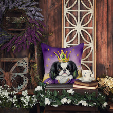 Load image into Gallery viewer, Japanese Chin King of Mardi Gras Throw Pillow - 14x14 Decorative Pillow – Art for Your Home &amp; Patio