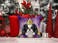 Load image into Gallery viewer, Japanese Chin King of Mardi Gras Throw Pillow - 14x14 Decorative Pillow – Art for Your Home &amp; Patio