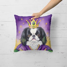 Load image into Gallery viewer, Japanese Chin King of Mardi Gras Throw Pillow