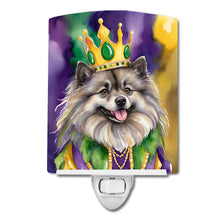 Load image into Gallery viewer, Keeshond King of Mardi Gras Ceramic Night Light