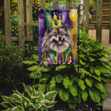 Load image into Gallery viewer, Keeshond King of Mardi Gras Garden Flag - Vibrant Dog-Themed Yard Decor by Caroline's Treasures