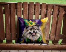 Load image into Gallery viewer, Keeshond King of Mardi Gras Throw Pillow - 14x14 Decorative Pillow – Art for Your Home &amp; Patio