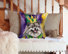 Load image into Gallery viewer, Keeshond King of Mardi Gras Throw Pillow - 14x14 Decorative Pillow – Art for Your Home &amp; Patio