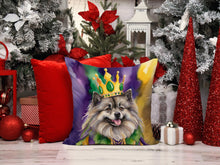 Load image into Gallery viewer, Keeshond King of Mardi Gras Throw Pillow - 14x14 Decorative Pillow – Art for Your Home &amp; Patio